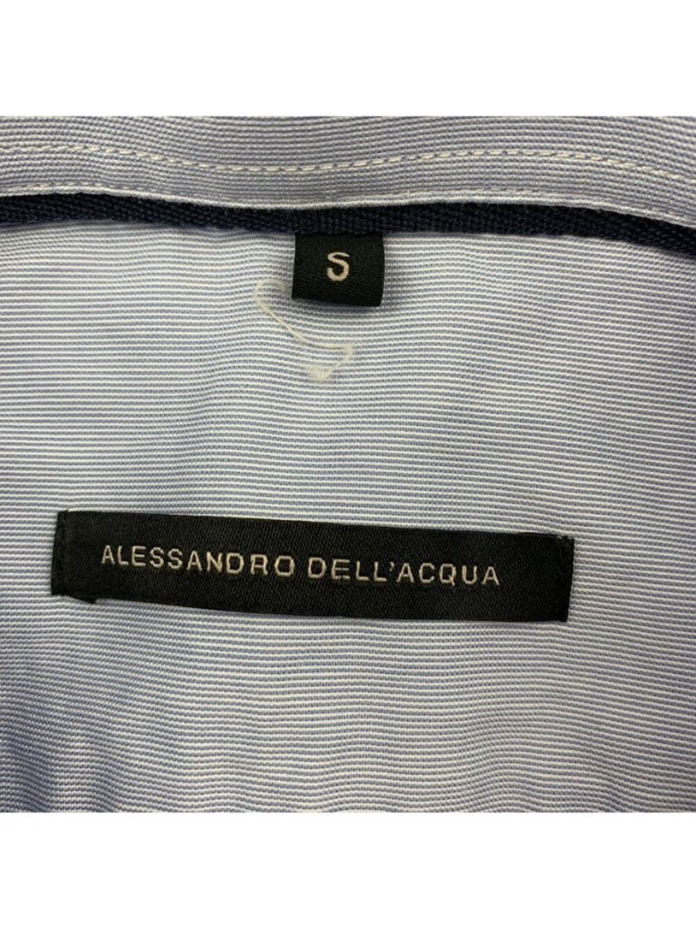 Alessandro Dell'Acqua Men’s 100% Cotton L/S Dress Shirt Light Blue • Small
